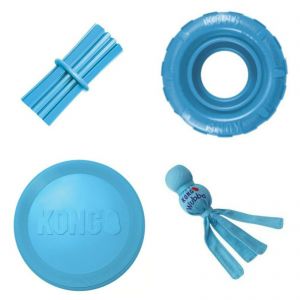 Nuna צעצועים חבילת 4 צעצועים בצבעים כחול/ורוד - מותג KONG